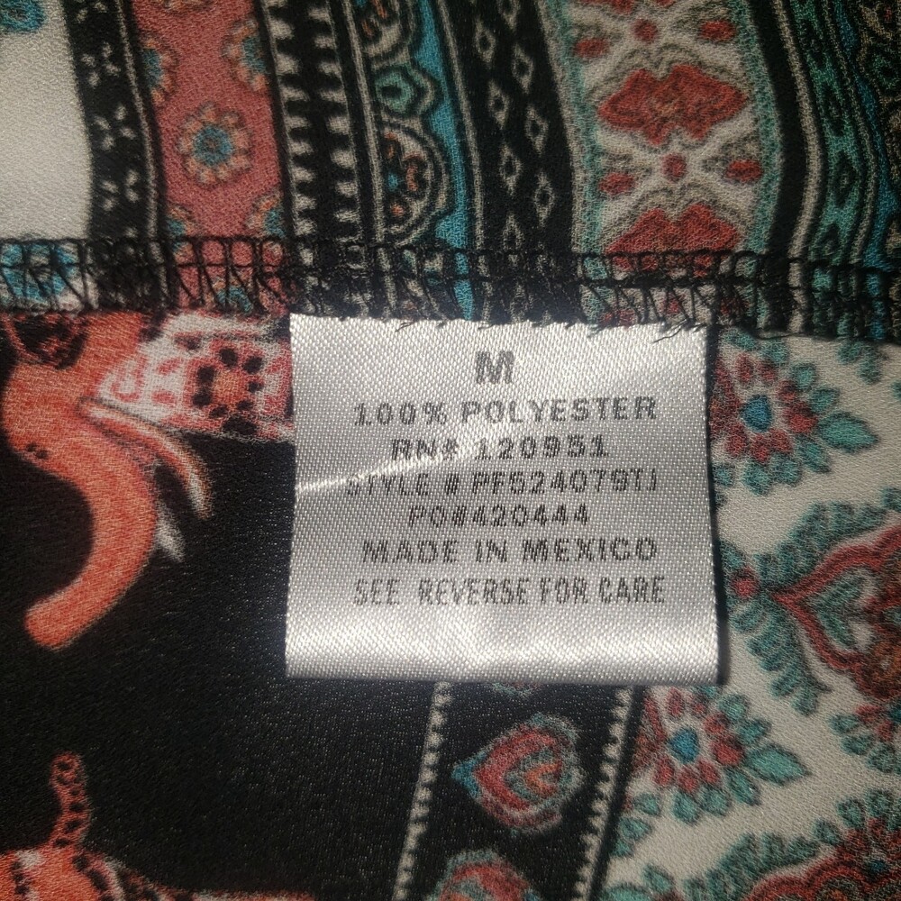 PINK ROSE India Print Tank Top with Slit Back Size Medium - Picture 5 of 8